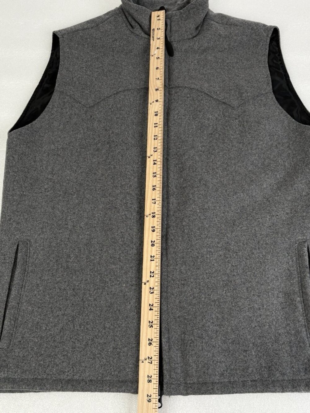 Schaffer Wool-Blend Gray Men's Vest - Picture 11 of 15